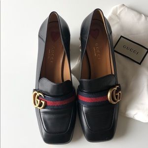 Gucci Mid heal loafers